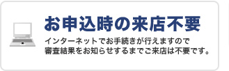 お申込時の来店不要