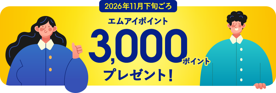 �G���A�C�|�C���g3,000�|�C���g�v���[���g
