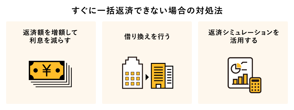 すぐに一括返済できない場合の対処法