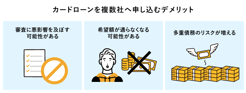 カードローンを複数社に申し込むデメリット