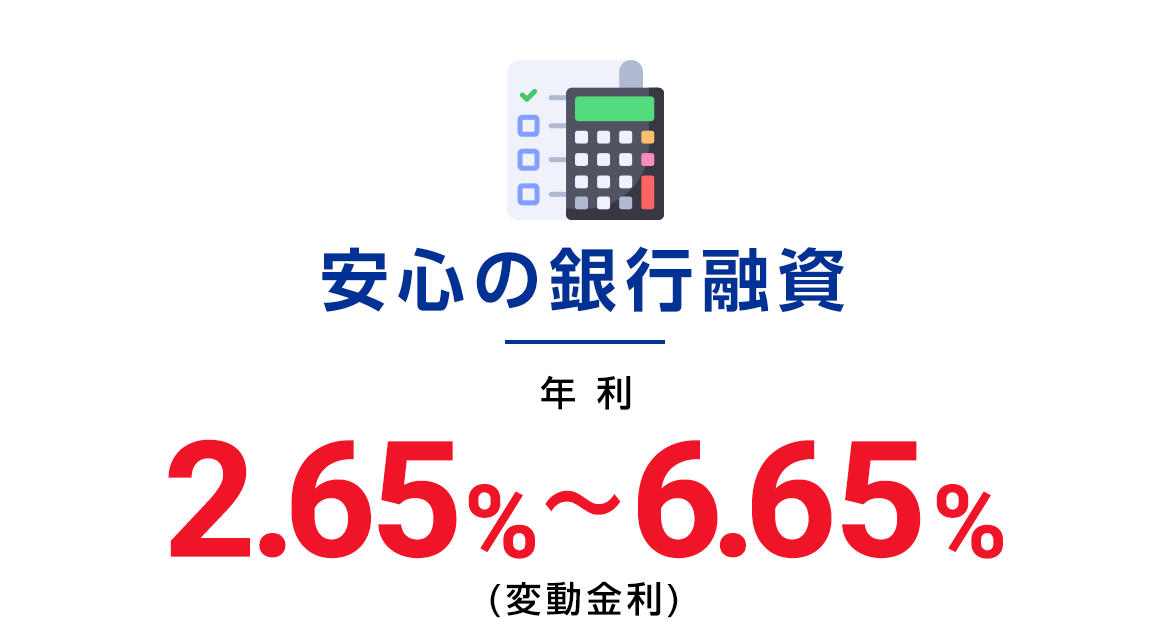 ���S�̋�s�Z���B�N��2.65%~6.65%�i�ϓ������j