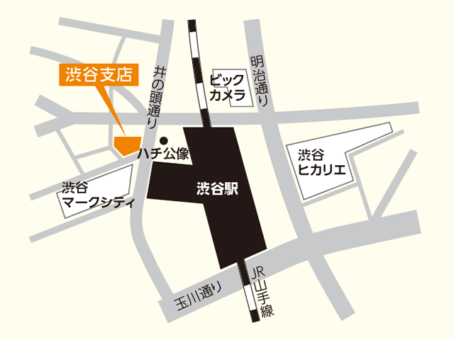 東京スター銀行 渋谷支店ファイナンシャル・ラウンジ 地図