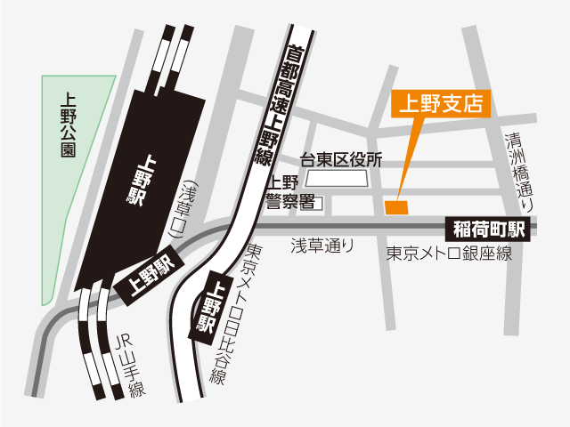 東京スター銀行 上野支店ファイナンシャル・ラウンジ 地図