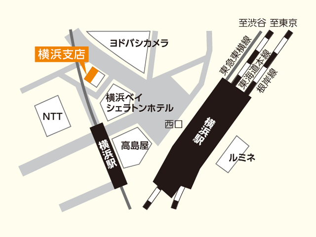 東京スター銀行　横浜支店ファイナンシャル・ラウンジ 地図